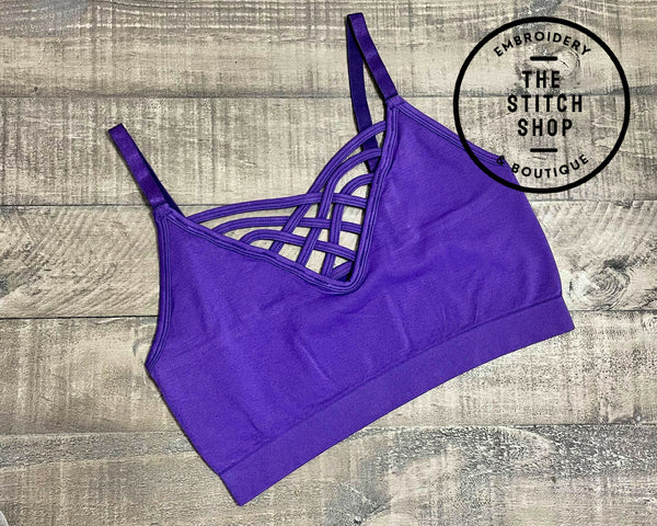 Front Lattice Bralette - Multiple Colors