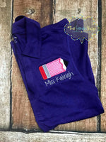 Chunky Pencil Applique and Embroidered Polo
