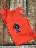 Globe Applique and Embroidered Polo