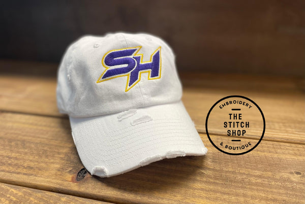 Sam Houston Embroidered Distressed Baseball Cap