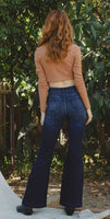 Kancan Dixie High Rise Flare Jeans - Dark Wash