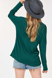 Long Sleeve V Neck Waffle Top
