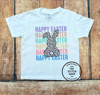 Youth Easter Leopard Bunny Tee