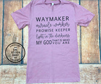 Way Maker Bella Canvas Screen Printed Tee