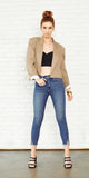 Kancan Zinnia High Rise Ankle Skinny Jeans With Side Slit