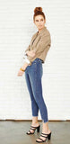 Kancan Zinnia High Rise Ankle Skinny Jeans With Side Slit
