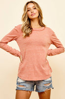 Tri-blend Jersey Knit Long Sleeve Neck Band Shirt