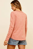 Tri-blend Jersey Knit Long Sleeve Neck Band Shirt