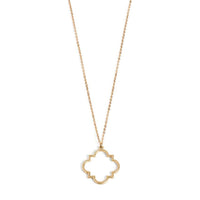 Gold Geo Outline Dangle Necklace