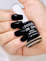 Blackout - Solid Black Creme Nail Polish Lacquer
