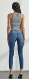 KanCan Mid Rise Button Fly Ankle Skinny Jean