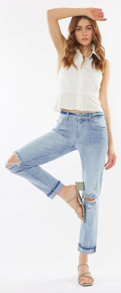 Kancan Amie High Rise Boyfriend Jeans