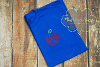 Apple Monogrammed Teacher T-Shirt