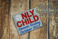 Only Child Expiring Baseball Themed Applique Shirt