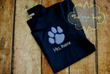 Paw Print Applique and Embroidered Polo