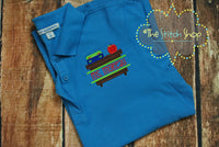 Split Desk Applique and Embroidered Polo