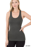 Rayon Ribbed Racerback Tank