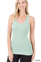 Rayon Ribbed Racerback Tank