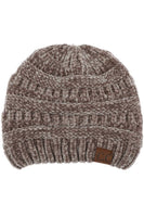 C.C Ribbed Chenille Beanie - Taupe