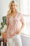 Geo Print Tee Shirt - Pink