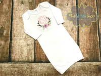 Girl's Antler and Monogram Baby Gift Set