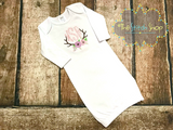 Girl's Antler and Monogram Baby Gift Set
