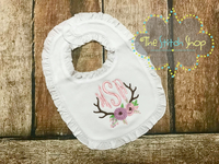 Girl's Antler and Monogram Baby Gift Set