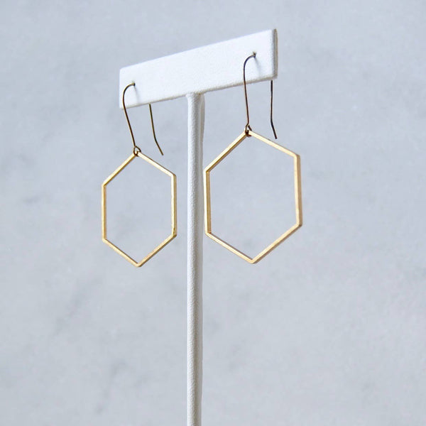 Minimal Hex Earrings