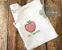 Teacher Apple Applique and Embroidered Polo