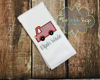 Fire Truck Burp Cloth