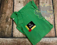 Teacher Chalkboard Applique and Embroidered Polo
